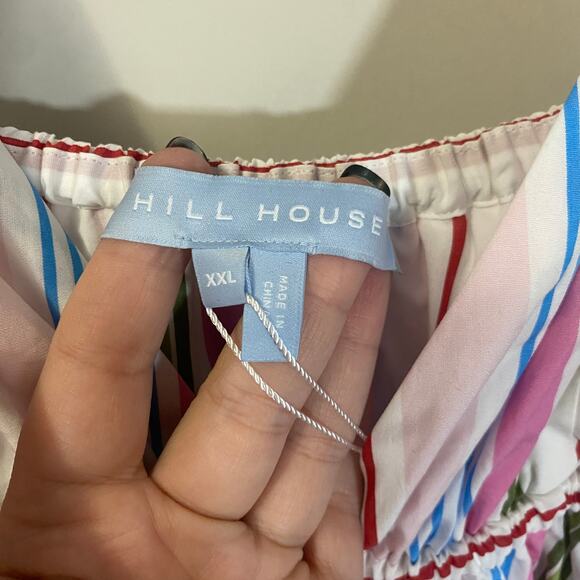 Hill House NWT The Gigi Dress Rainbow Stripe Ruffle Tiered Mini Dress Sz XXL - Picture 6 of 12